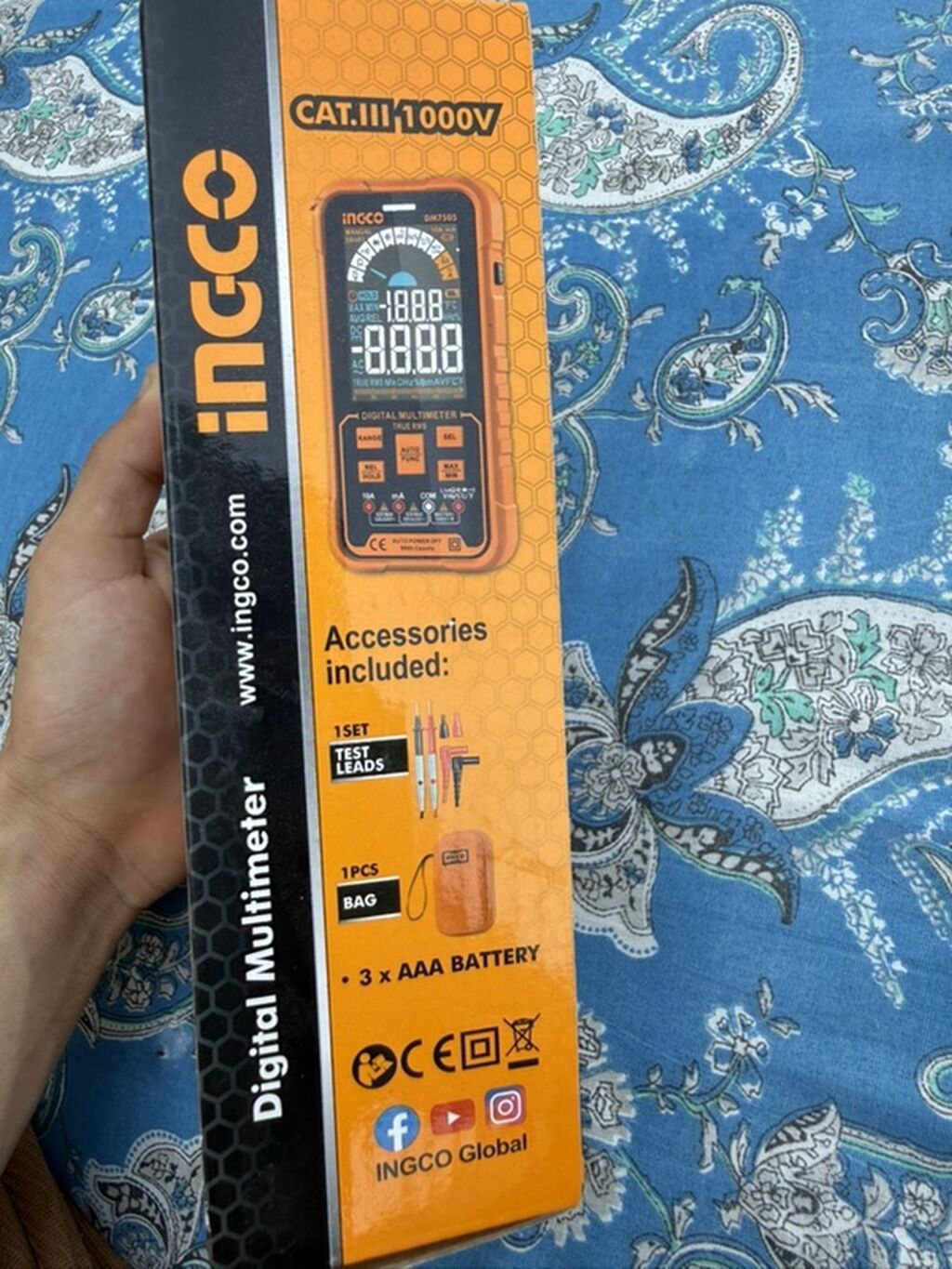 INGCO DM7505 Digital Multimetr Tamamilə yenidir, istifadə olunmayıb — Alətlər, Sumqayıt (5)