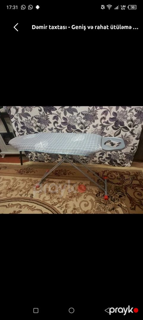 Dəmir taxtası – geniş və rahat ütüləmə üçün nəzərdə tutulub. Stabil — Bakı