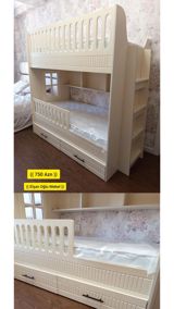 Oğlan və qız üçün, Yeni, Çarpayı, Matras ilə, Siyirməli, Laminat — (( E𝖑şə𝖓 𝕺ğ𝖑𝖚 𝕸𝖊𝖇𝖊𝖑  ))