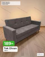 Tək Divan – 200 sm - Mexanizm: açılan, bazalı (yataq funksiyalı, içi — Mebel