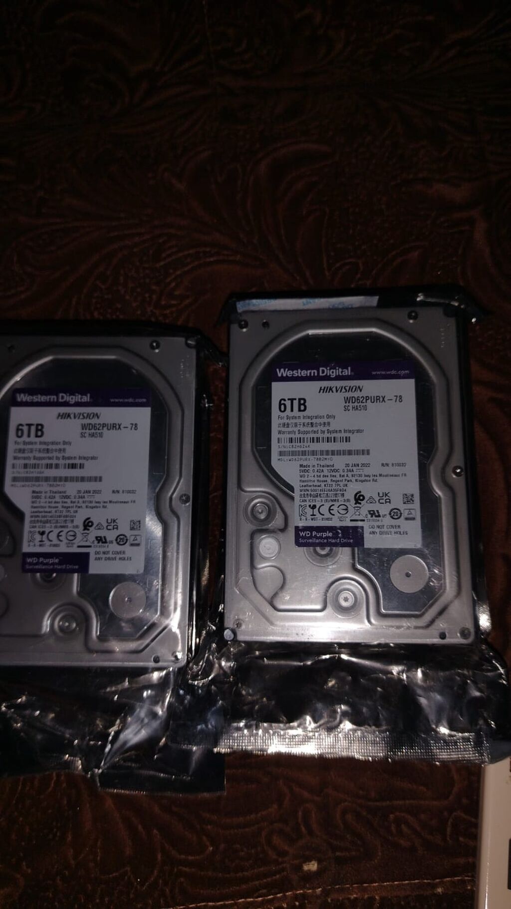Western Digital WD Purple 6TB sərt disk (WD62PURX-78) — Sabit diskləri, Bakı (2)