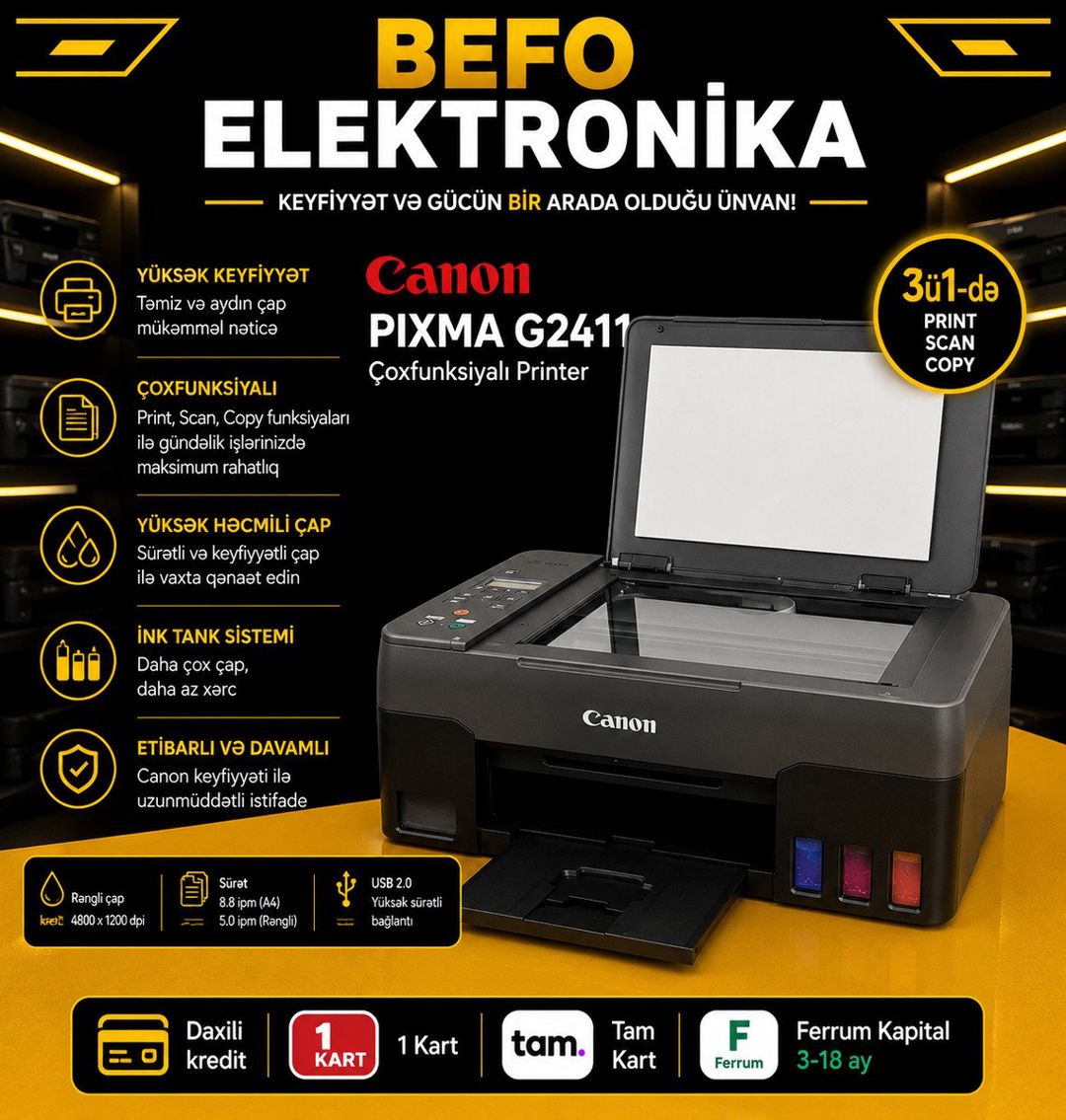 Printer Canon PIXMA G3420 — Elektronika, Bakı
