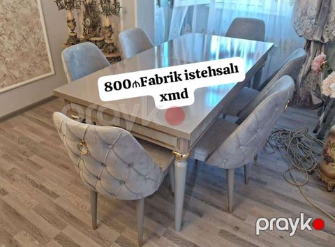 Fabrik istehsalı yemək otağı dəsti — 6 nəfərlik