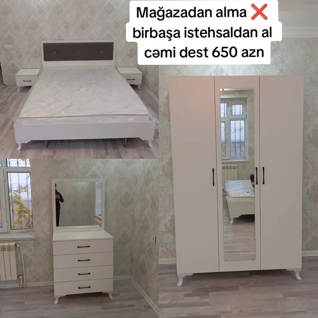 İkinəfərlik çarpayı, Dolab, Yeni — Mebel, Bakı