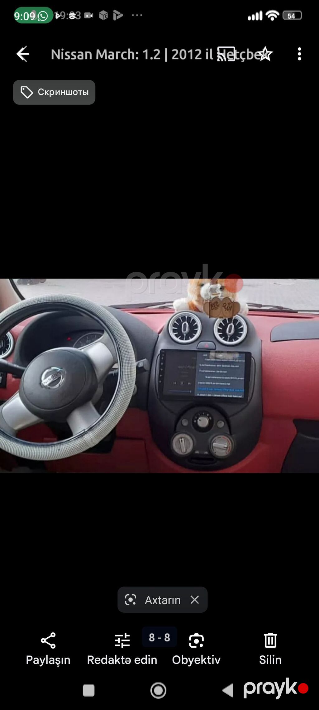 Nissan March (Micra) – qırmızı rəng, 5 qapılı hetçbek. Əsas 77-CE-405 — Avto, Bakı (7)