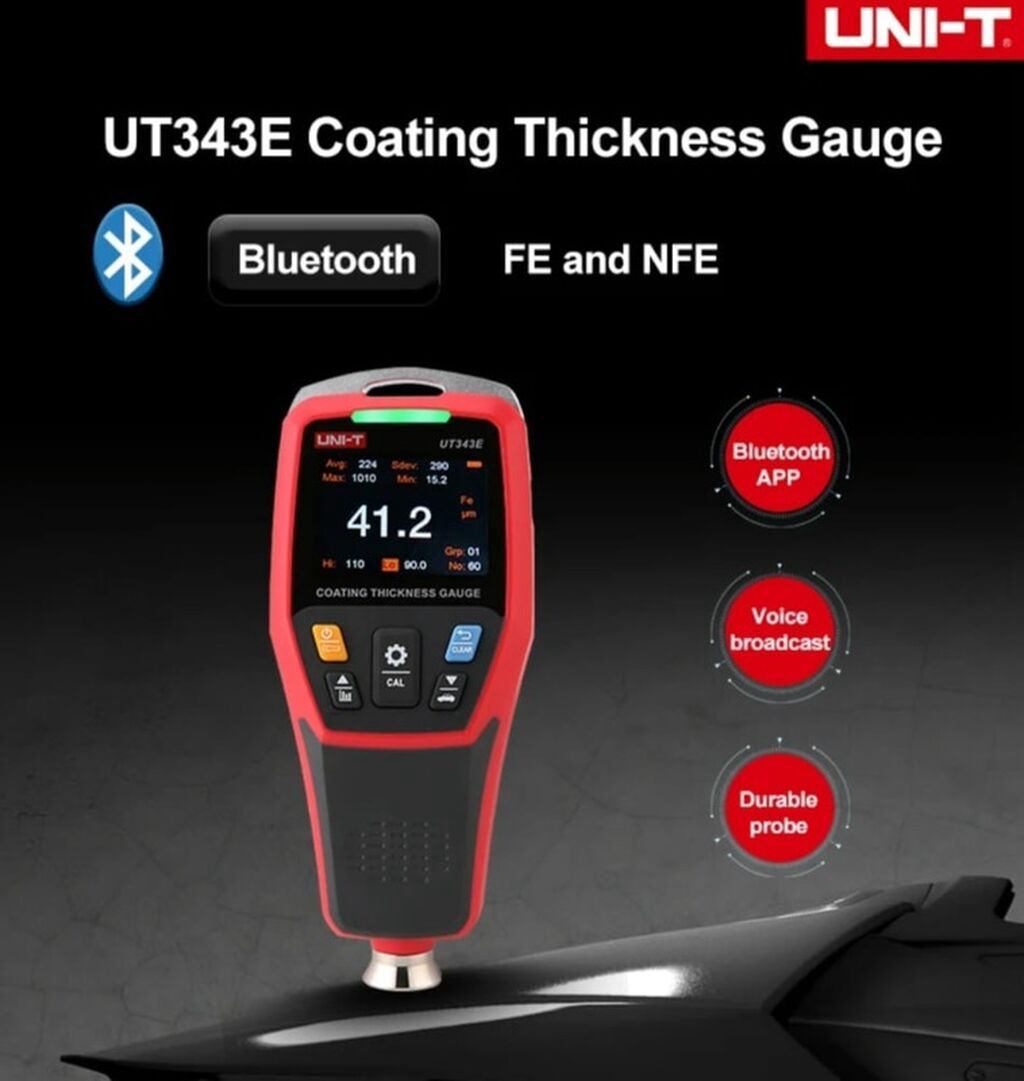 UNI-T UT343E BOYA QALINLIĞI ÖLÇƏN | COATING THICKNESS GAUGE | FE/NFE | — Avto, Bakı (2)