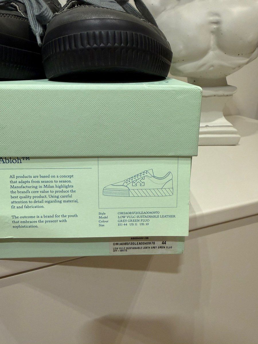 İdman ayaqqabısı Off-White Low Vulc Grey Green Fluo — Şəxsi əşyalar, Bakı (4)