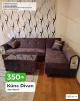 Künc divan – 260×160 sm - Mexanizm: açılan, bazalı (yuxarı hissə — Мебель
