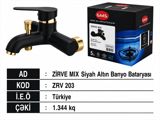 Məhsul: G.M.S ZİRVE MIX Siyah Qızılı Banyo Bataryası - Model/Kod: ZRV — RF inşaat topdan xirdavat — Santexnika