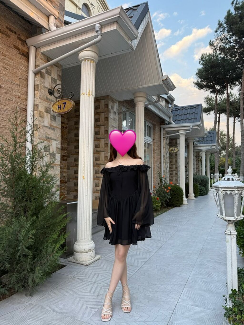 Qara şifon don XS 34 olcu - Stil: “off-shoulder” (çiyin açıq), yuxarı — Şəxsi əşyalar, Bakı (2)