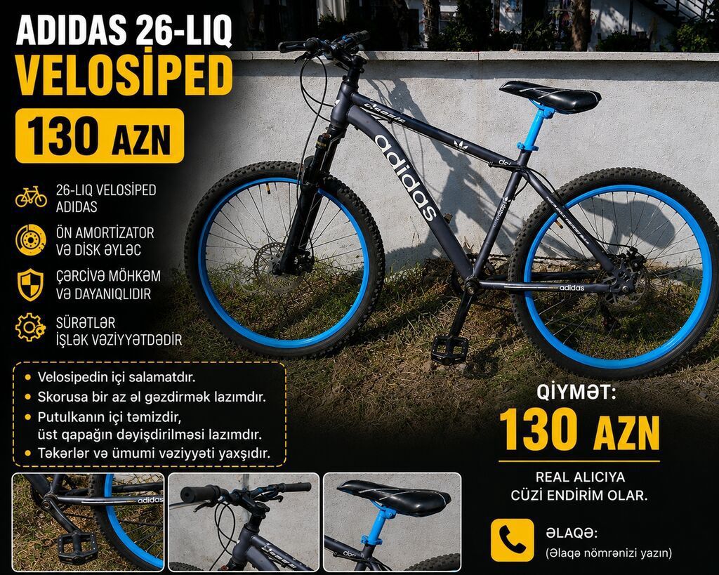 Adidas 26-lıq dağ velosiped, ön amortizator