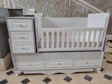 Oğlan və qız üçün, Yeni, Dördbucaq, Beşik, Matras ilə, Yellənmə mexanizmi ilə — Mebel