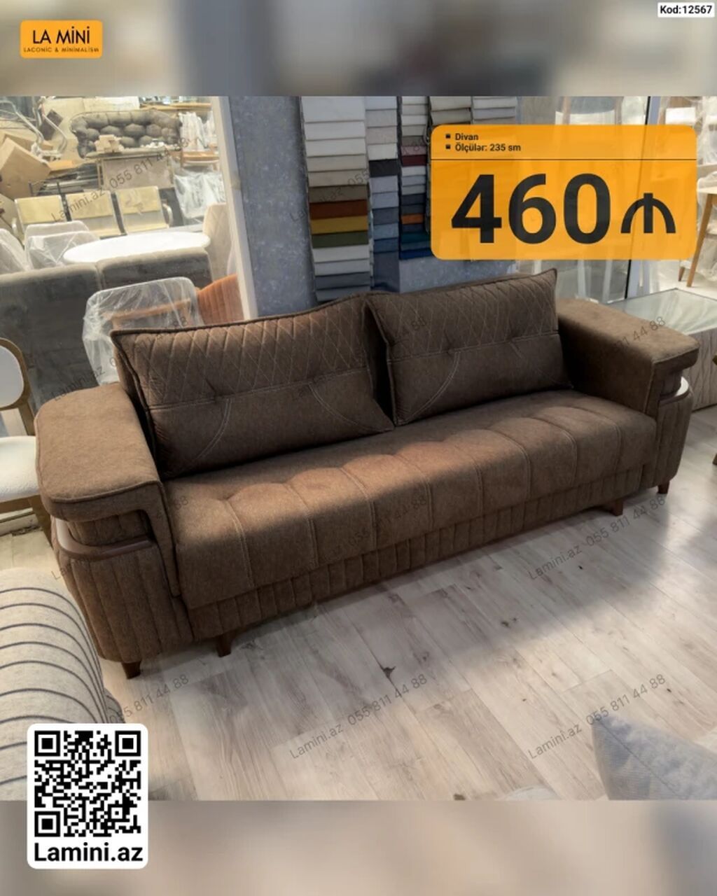Məhsul: Divan Ölçü: 235 sm Model kodu: 12567 Brend: LA MINI — Mebel, Bakı