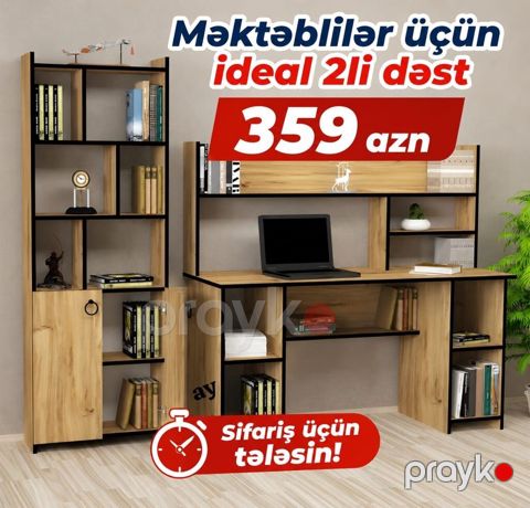 Oğlan və qız üçün, Yeni, Siyirməli, Yazı masası, Stulsuz
