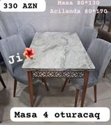 Mətbəx/qonaq otağı üçün açılan masa dəsti. - Masa ölçüsü: 80×130 sm — Furniture