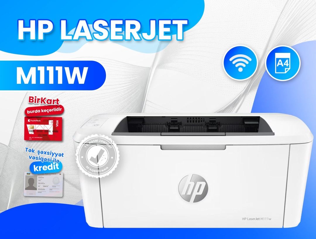Printer HP LaserJet M111w (7MD68A) — Elektronika, Bakı