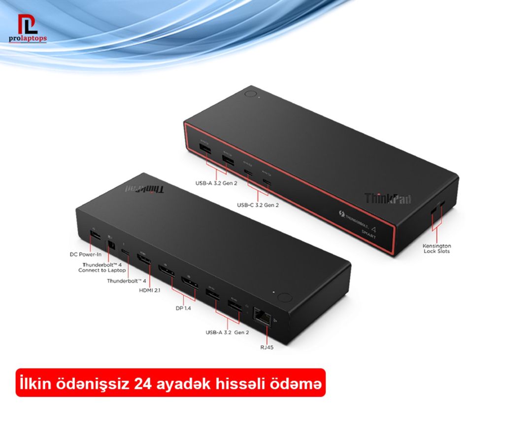 Dok stansiya LENOVO ThinkPad Thunderbolt 4 Smart Dock Gen2 7500 40BE013-5EU — Elektronika, Bakı