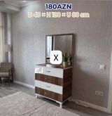 Aynalı komod/dresser Ölçülər: Dərinlik 40 sm × Hündürlük 180 sm × En — Mebel