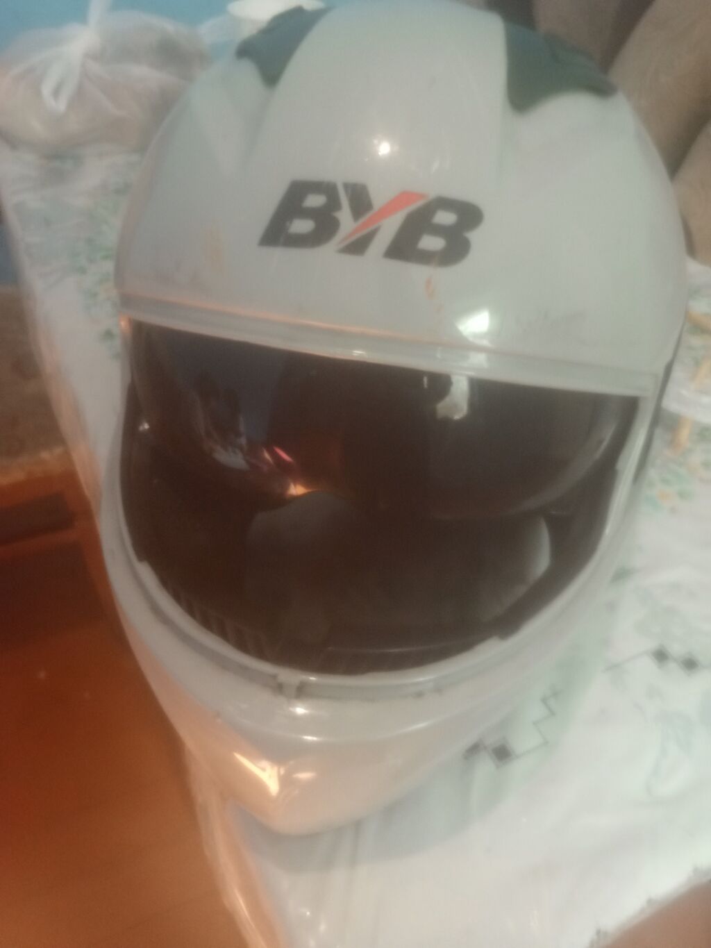 BYB tam üzlü motosiklet dəbilqəsi Təcili satılır.Ackisife var üsdündə — Motosiklet geyimi, Bakı