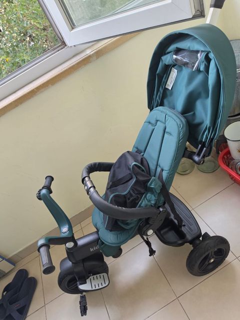 Uşaq üçtəkərli velosipedi – KIDILO brendi - Rəng: yaşıl - Valideyn