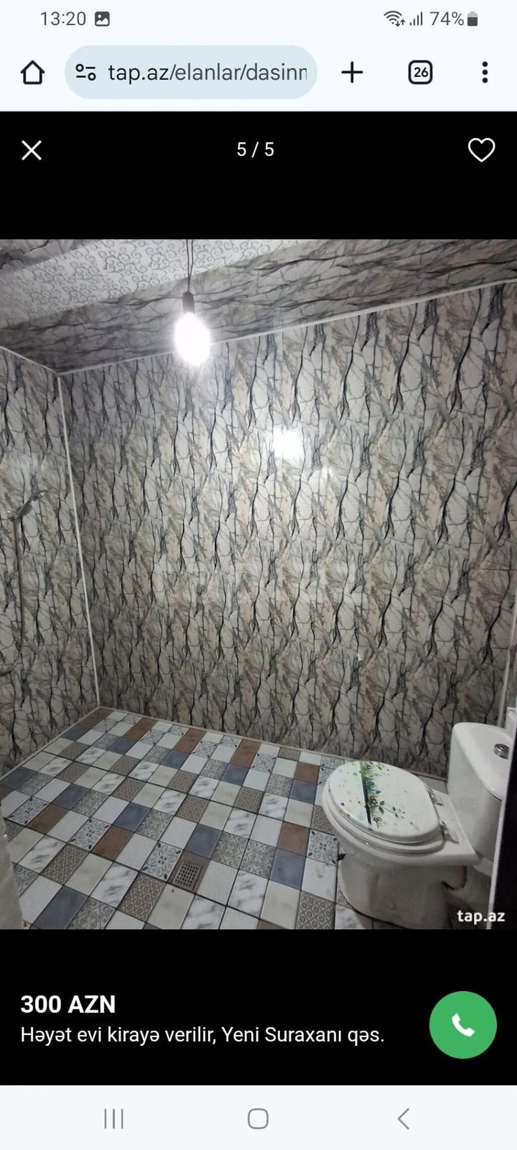 2 otaqlı həyət evi – mebellə və məişət texnikası ilə Planlaşdırma: - — Daşınmaz əmlak, Digah (8)