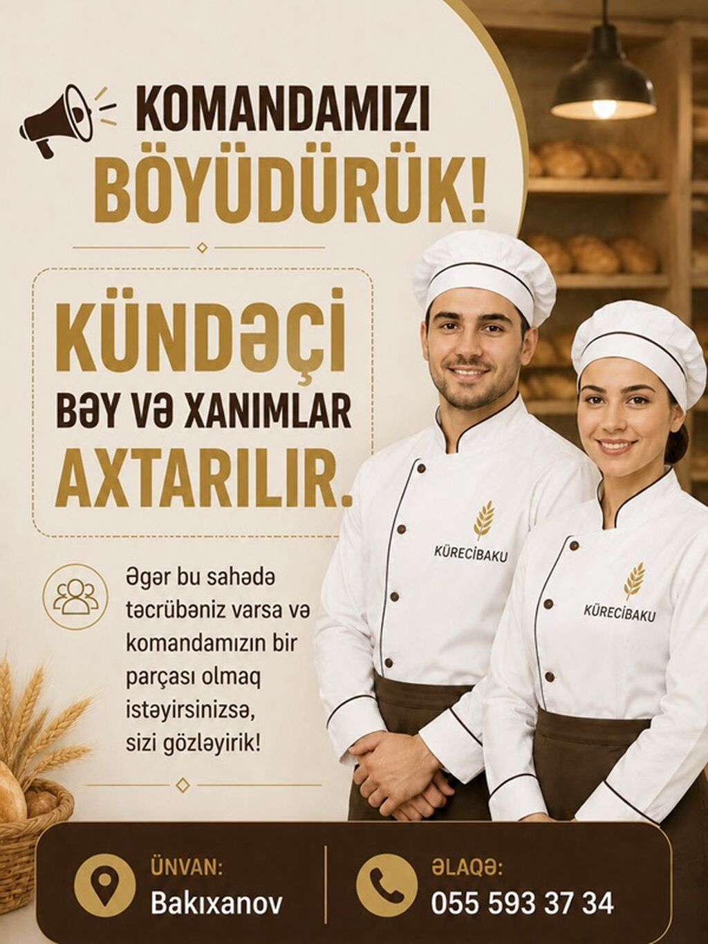 Vakansiya: Kündəçi (bəy və xanımlar) — Bakıxanov