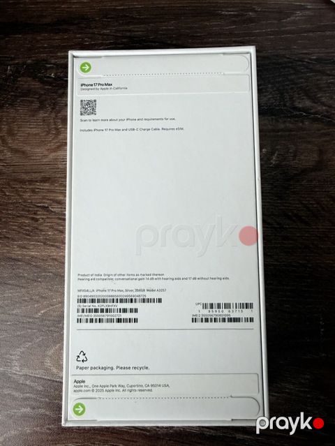 IPhone 17 Pro Max, 256 GB, Gümüşü