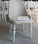 Masa otağı üçün yumşaq oturacaqlı stul. - Rəng: bej oturacaq, ağ — Ürünler
