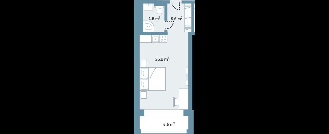 Satılır 1 otaqlı yeni tikili 51.5 m² — Mənzil, Bakı (6)