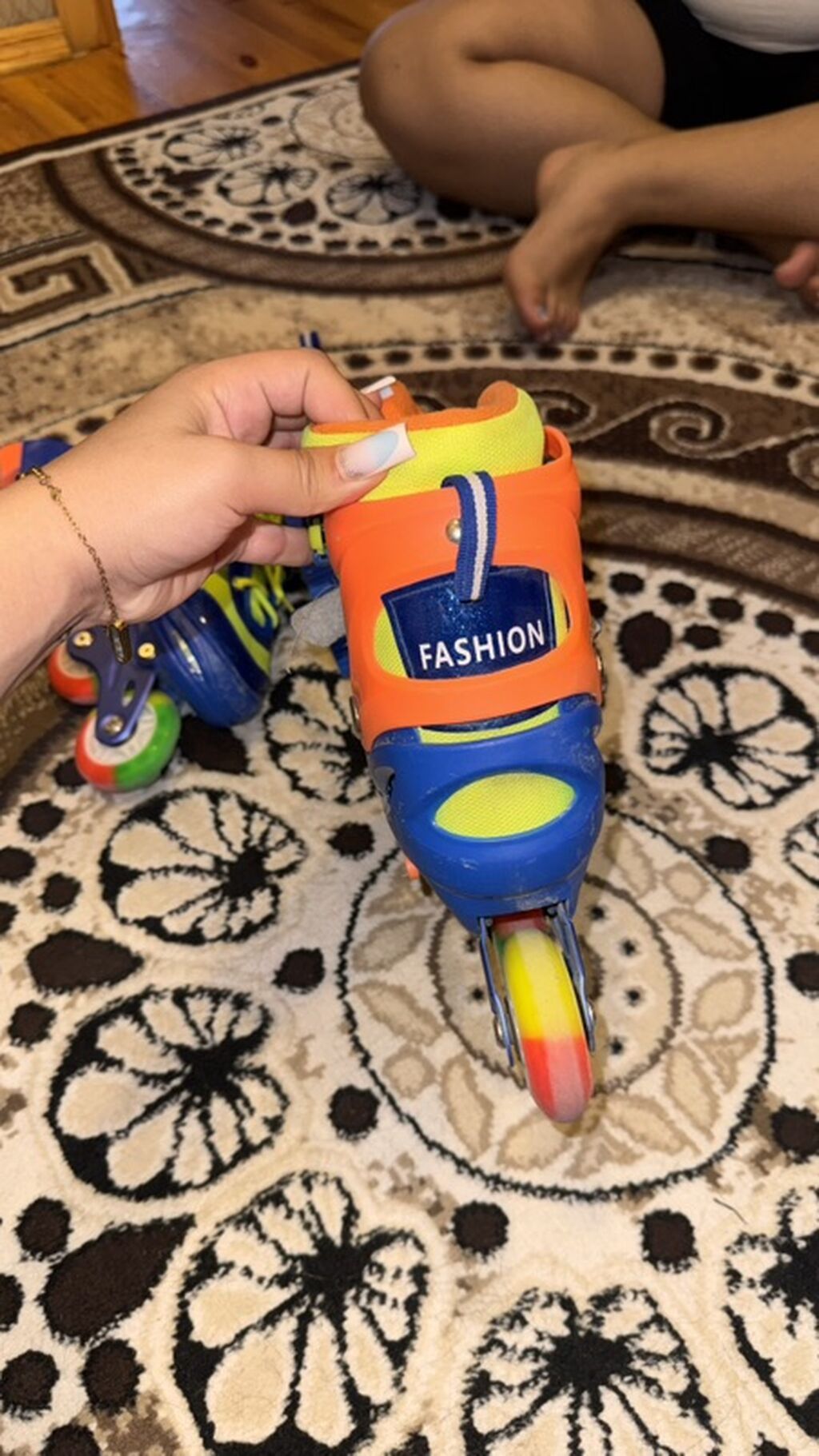 Uşaq üçün tənzimlənən təkərli konki (roller skates) - Rəng — İdman və istirahət, Xırdalan (3)