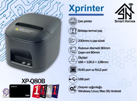 Xprinter qəbz printeri XP-Q80B