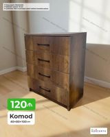 Komod – 40×80×100 sm ölçü - Material: 18 mm laminat - 4 geniş — Mebel