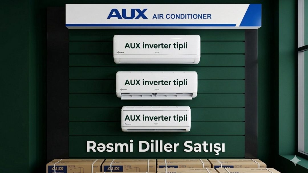 Kondisioner Aux inverter ağ R32 30-35 kv — Mallar, Bakı (2)