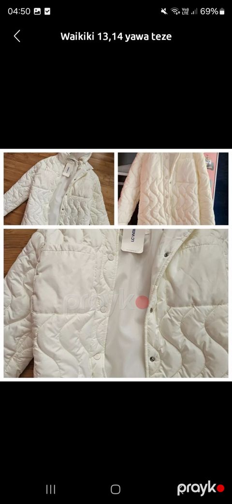 LC Waikiki uşaqlar üçün yüngül şişmə kürk/jaket - Rəng: ağ - Ölçü