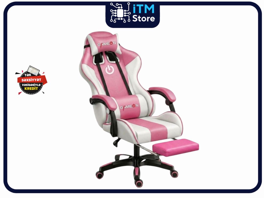 Kreslo GAMING CHAIR GAMEON GO-7001 WH/PINK — Mallar, Bakı