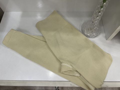 Qadınlar üçün rebrli dizayna malik beldən yuxarı leggings - Rəng