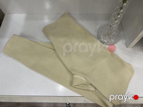 Qadınlar üçün rebrli dizayna malik beldən yuxarı leggings - Rəng