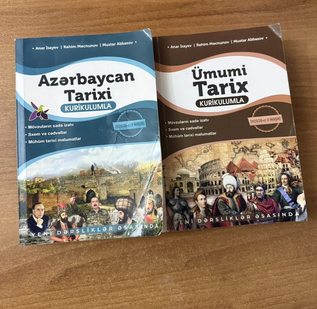 Anar İsayev 2025/2026tarix kitabları satılır Bir ədədi 10azn.Kitablar - 1
