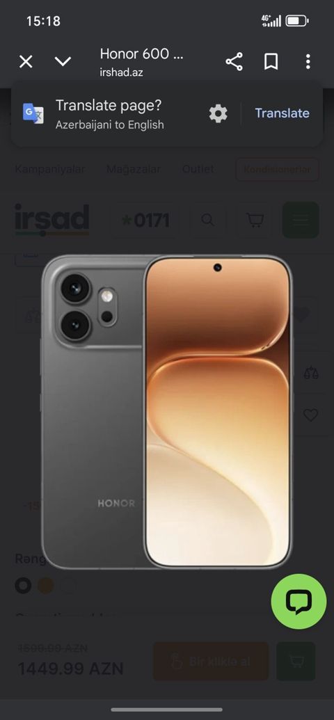 Honor 600 – boz rəngli smartfon