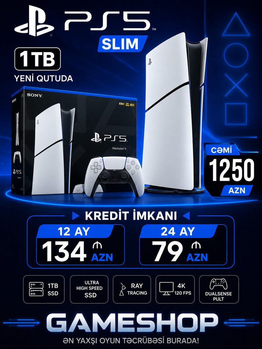 Sony PlayStation 5 Slim 1TB — Elektronika, Bakı