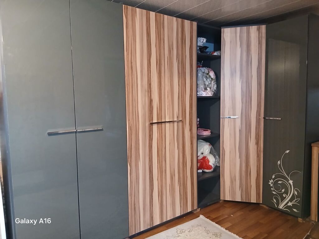 Yataq otağı mebel dəsti - Künc quraşdırılan modul şkaf sistemi: boz — Mebel, Bakı (3)