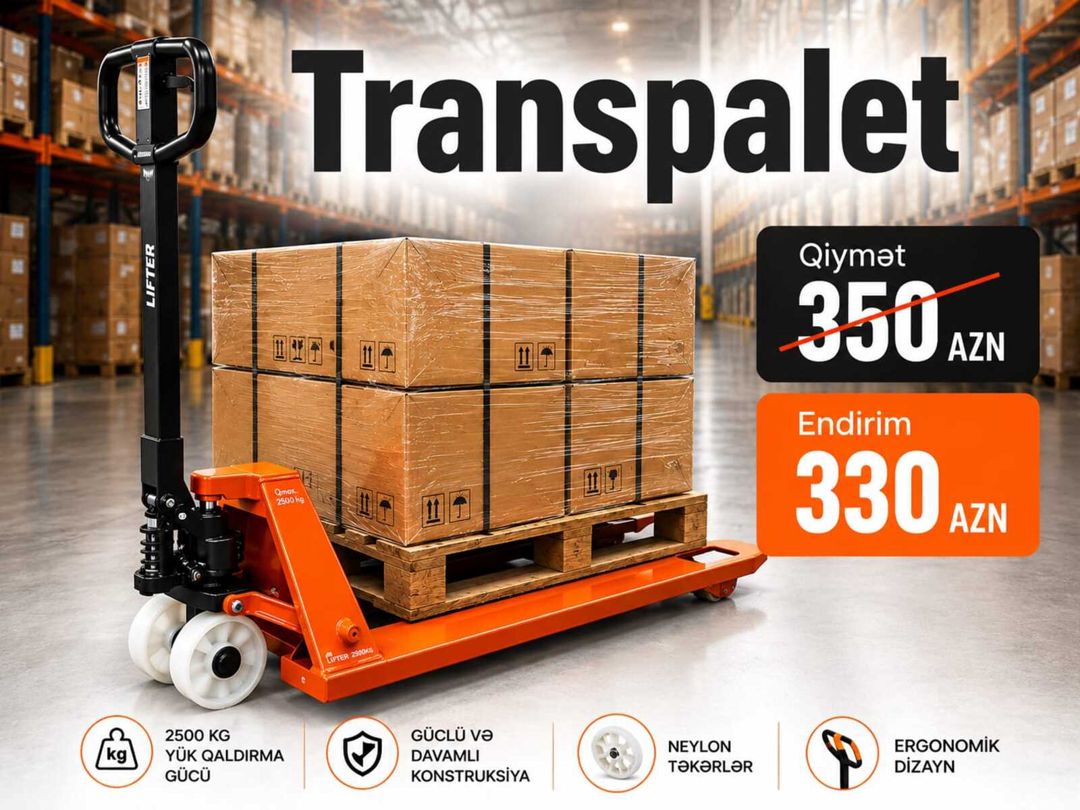 Transpalet 2.5 Ton 25EK — Mallar, Bakı