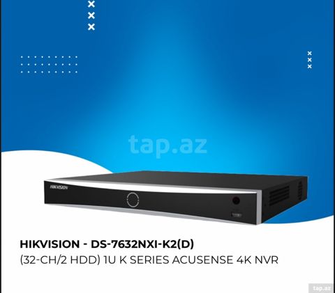 Hikvision - DS-7632NXI-K2(D) NVR 32 port — Bakı
