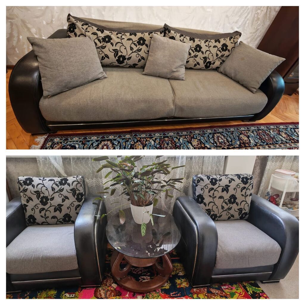 Divan,2 kreslo və jurnal masası birlikdə satılır 180 azn.Divan — Mebel, Bakı
