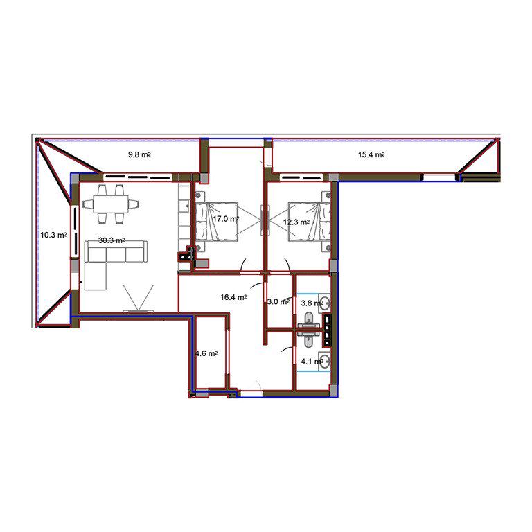 Satılır 3 otaqlı yeni tikili 150.4 m² — Mənzil, Bakı (9)