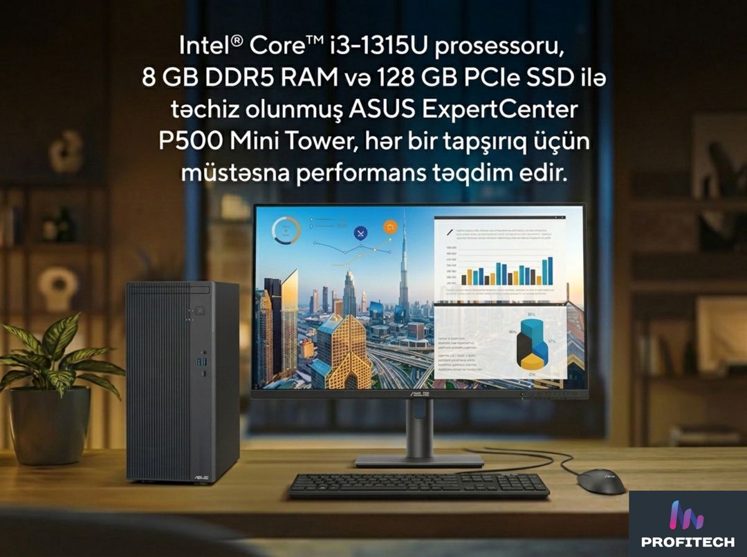 ASUS ExpertCenter P500 Mini Tower (P500MV) Personal Kompüter — Masaüstü kompüterlər, Bakı