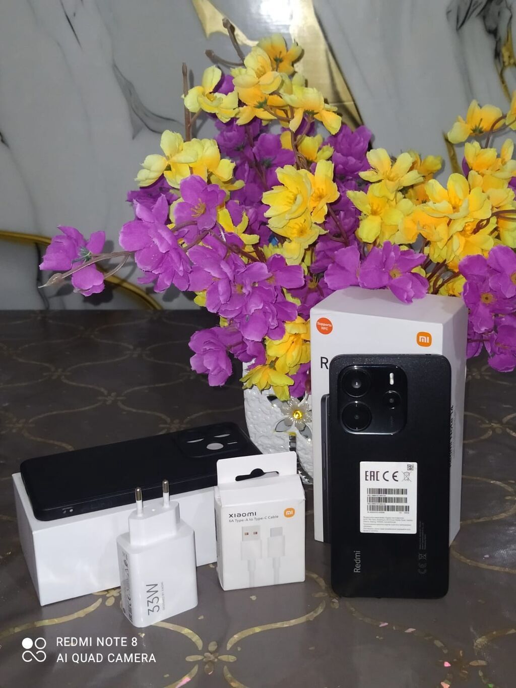 Redmi 14R, 256 GB, rəng - Qara, Barmaq izi, İki sim kartlı, Face ID