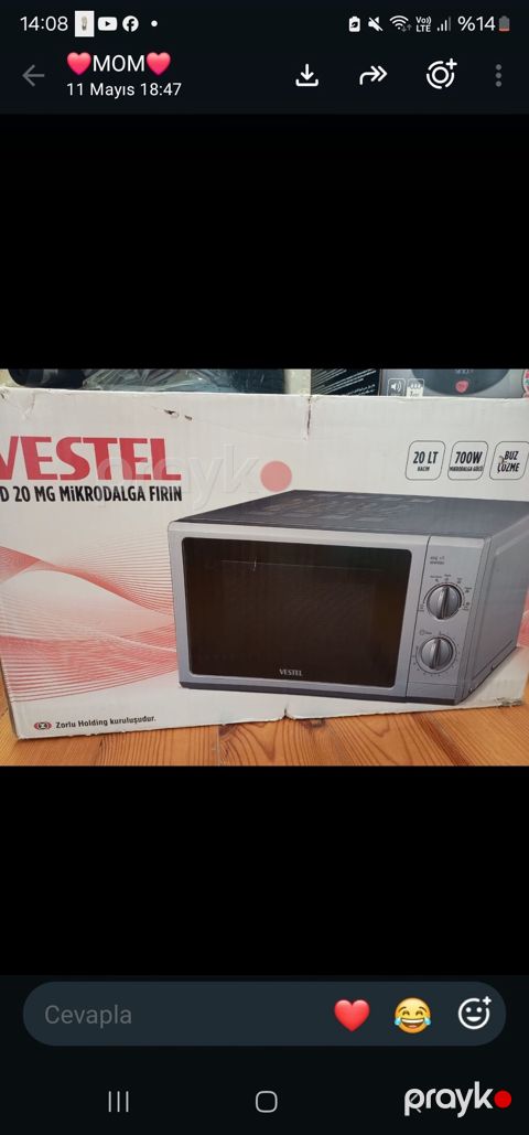 Mikrodalğalı soba Vestel, Ayrıca dayanan, rəng - Boz, Yeni