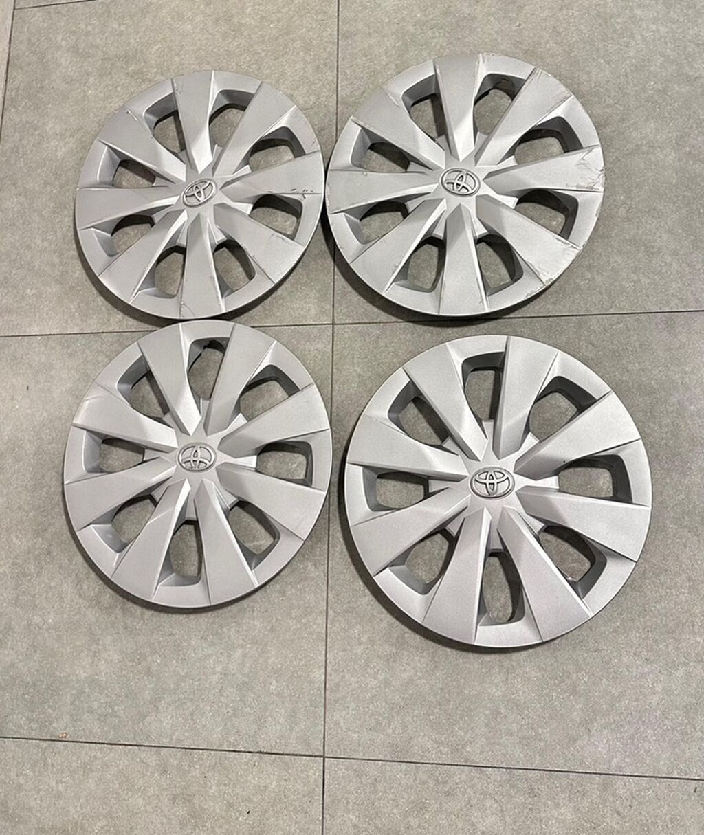 Toyota üçün polad disk və kalpak dəsti — 4 ədəd, qara, 15–16 düym