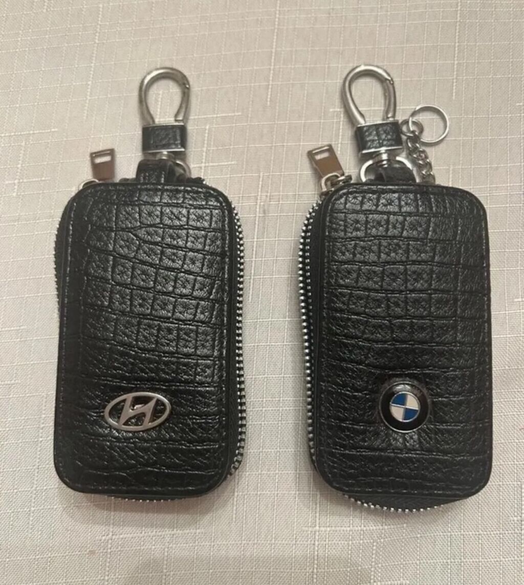 Avtomobil açarı üçün dəri açarlıq/etui - Material: qara rəngli — Avto, Bakı (3)